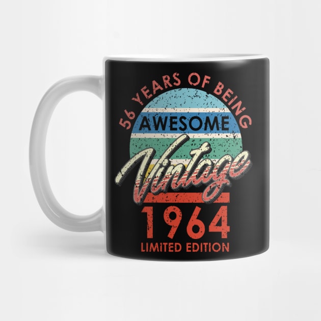 56 Years of Being Awesome Vintage 1964 Limited Edition by simplecreatives